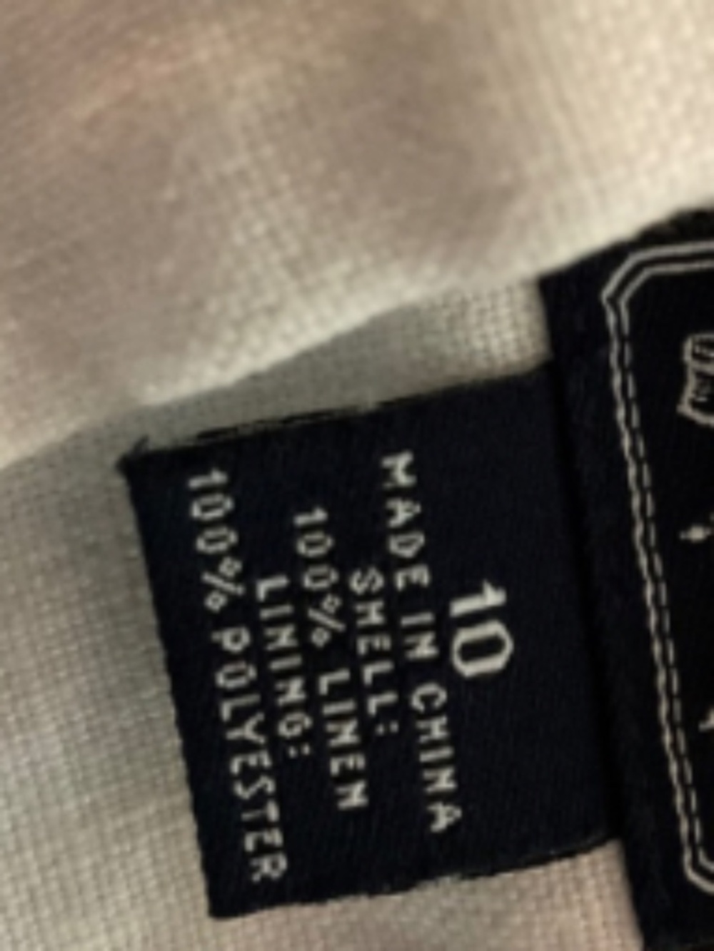 American Living White 100% Linen High Waist Straight Leg Pants Size 10 - Picture 3 of 8